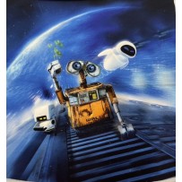 Motyvas kilpinio trikotažo su skaitmenine spauda WALL-E