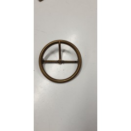 Sagtis dekoratyvinė metalinė žalvario spalvos apvali 7cm