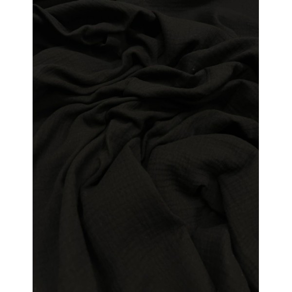 Muslinas- garinta medvilnė BLACK Muslinas- garinta medvilnė BLACK